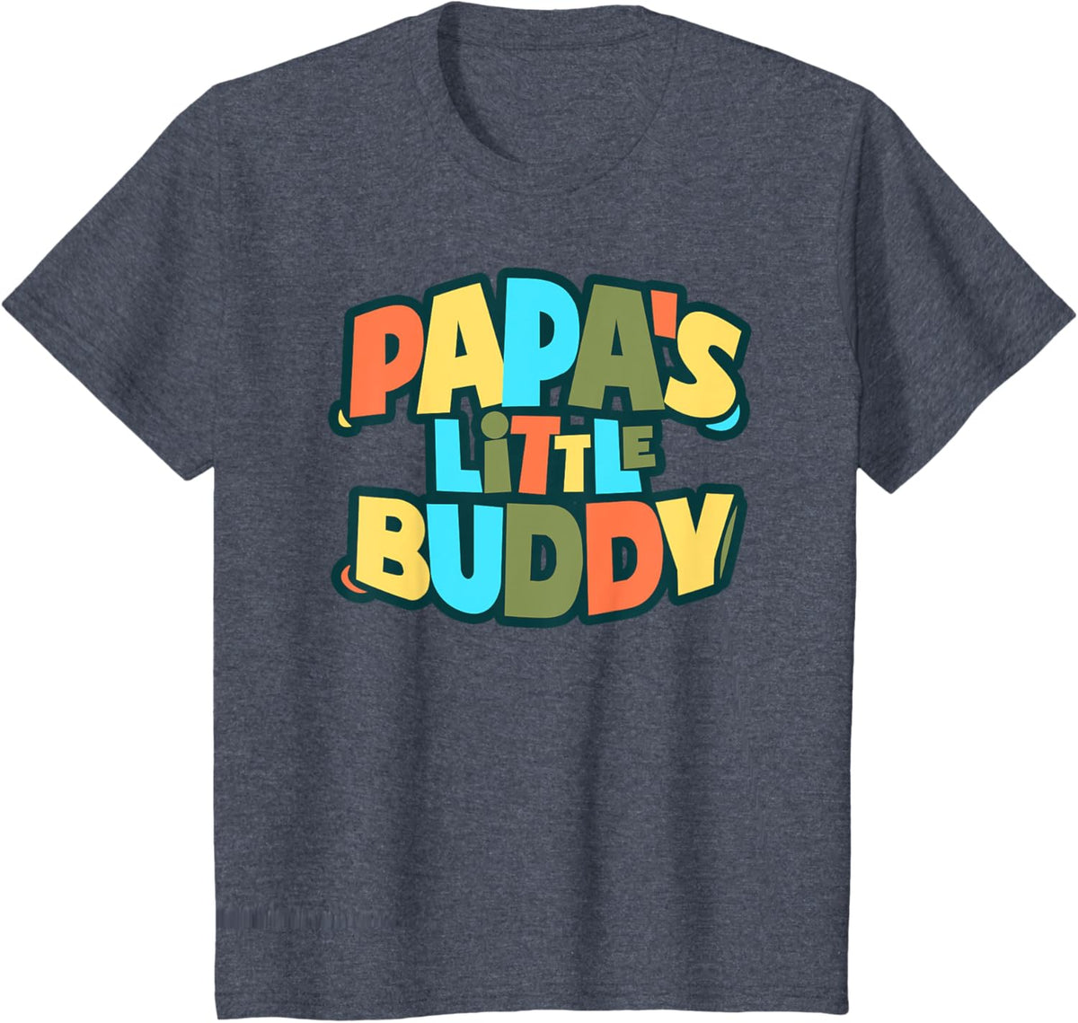 Kids Papa&#39;s Little Buddy Shirt Cute Toddlers Fathers Day Outfit