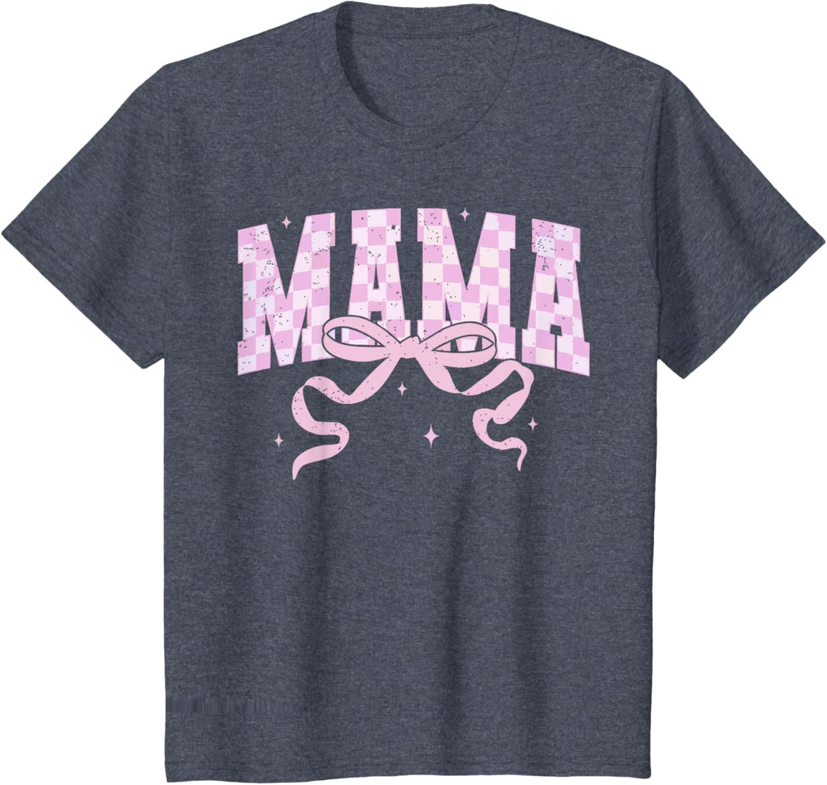 Retro Checkered Mama Coquette Mother&#39;s Day Pink Bow