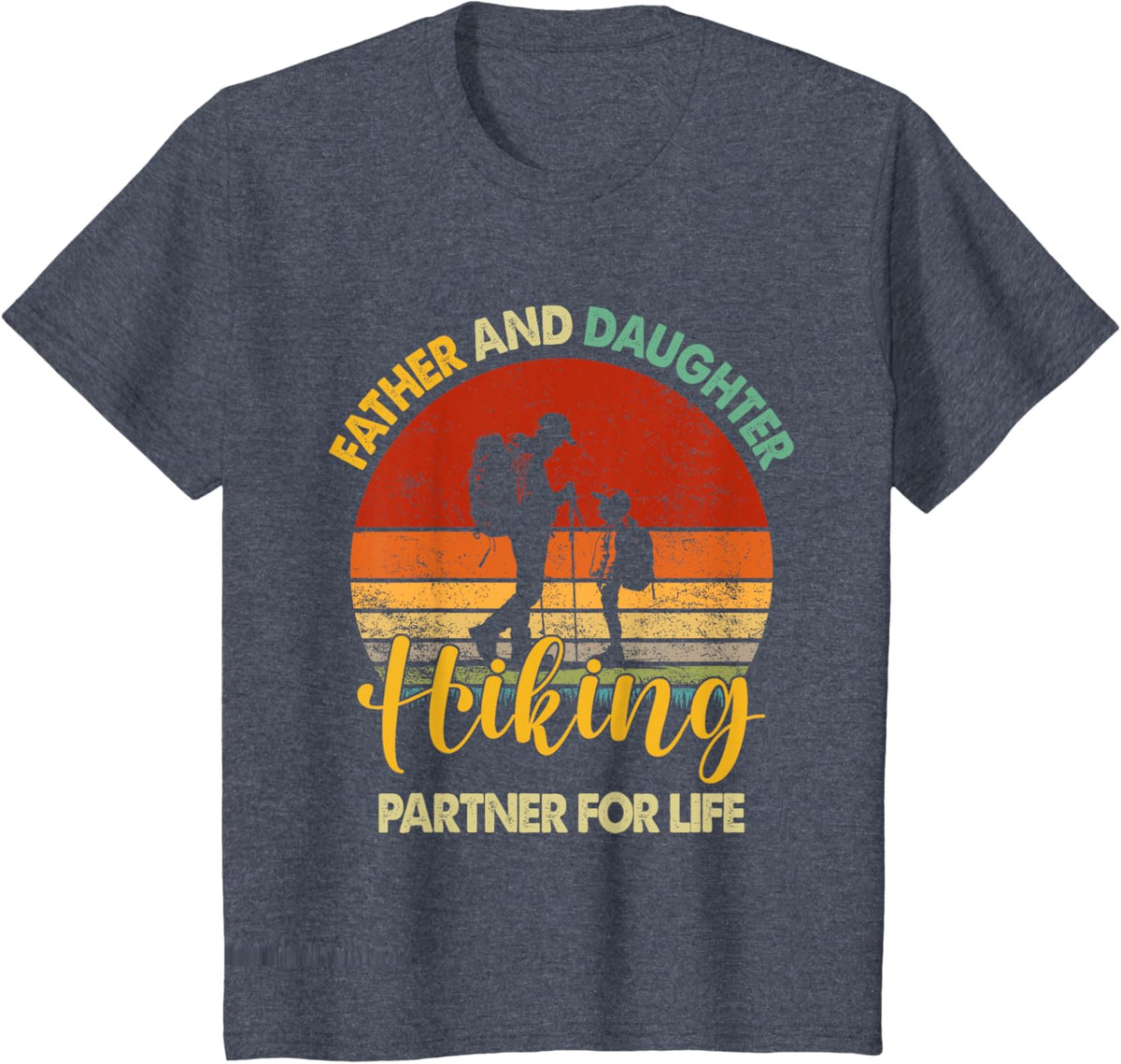 Retro Father Daughter Hiking Partner For Life Fathers Day
