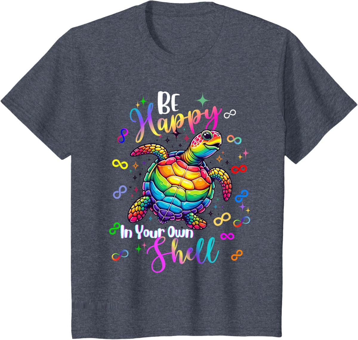 Rainbow Turtle Be Happy In Your Own Shell Autism Awareness