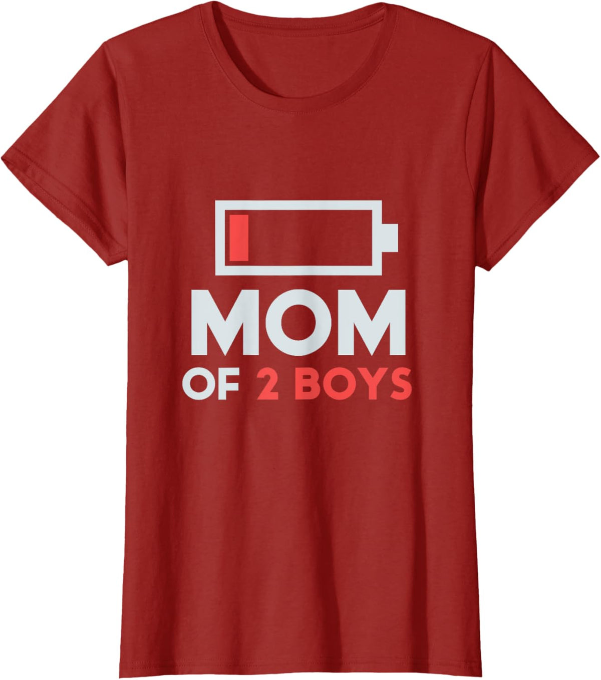 Mom of 2 Boys Gift from Son Mothers Day Birthday Women Mother Shirt
