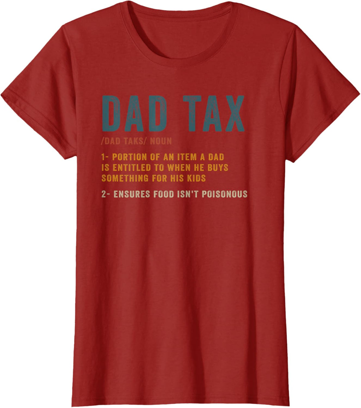 Vintage Dad Tax Definition Men Funny Father&#39;s Day