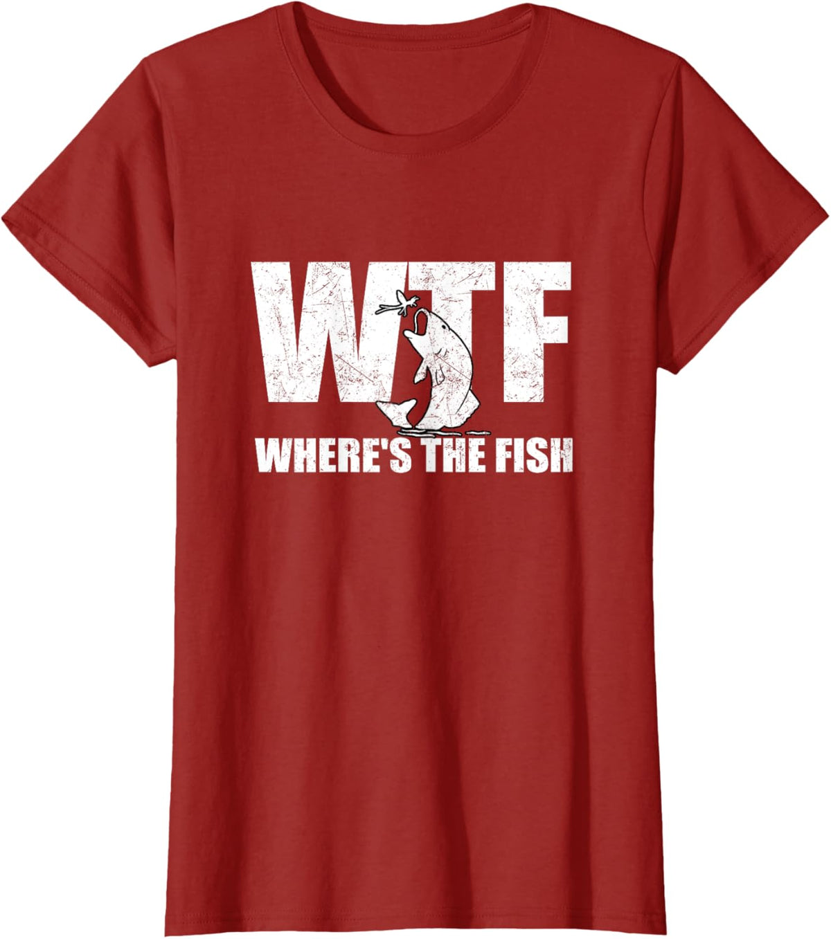 WTF Where&#39;s The Fish Men&#39;s Funny Fishing Gifts Fathers Day