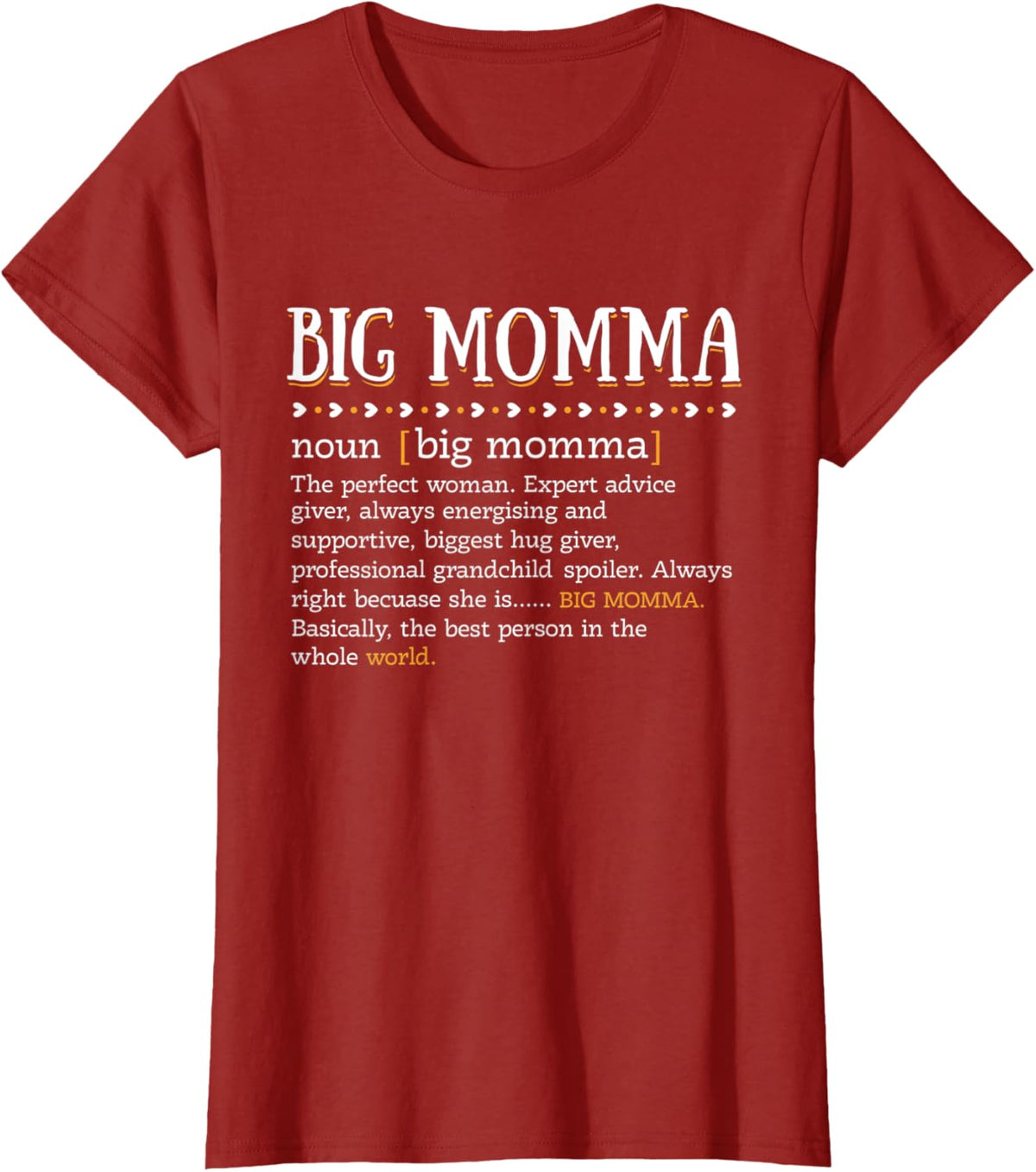 Womens Funny BIG MOMMA Definition Cute Mom Grandma Mother\u2019s Day