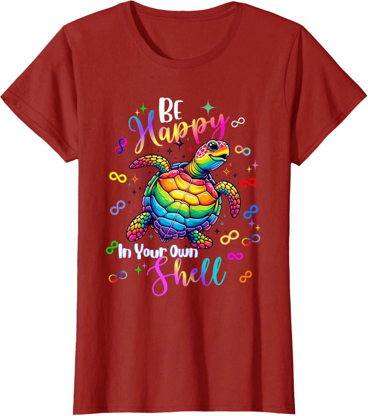 Rainbow Turtle Be Happy In Your Own Shell Autism Awareness