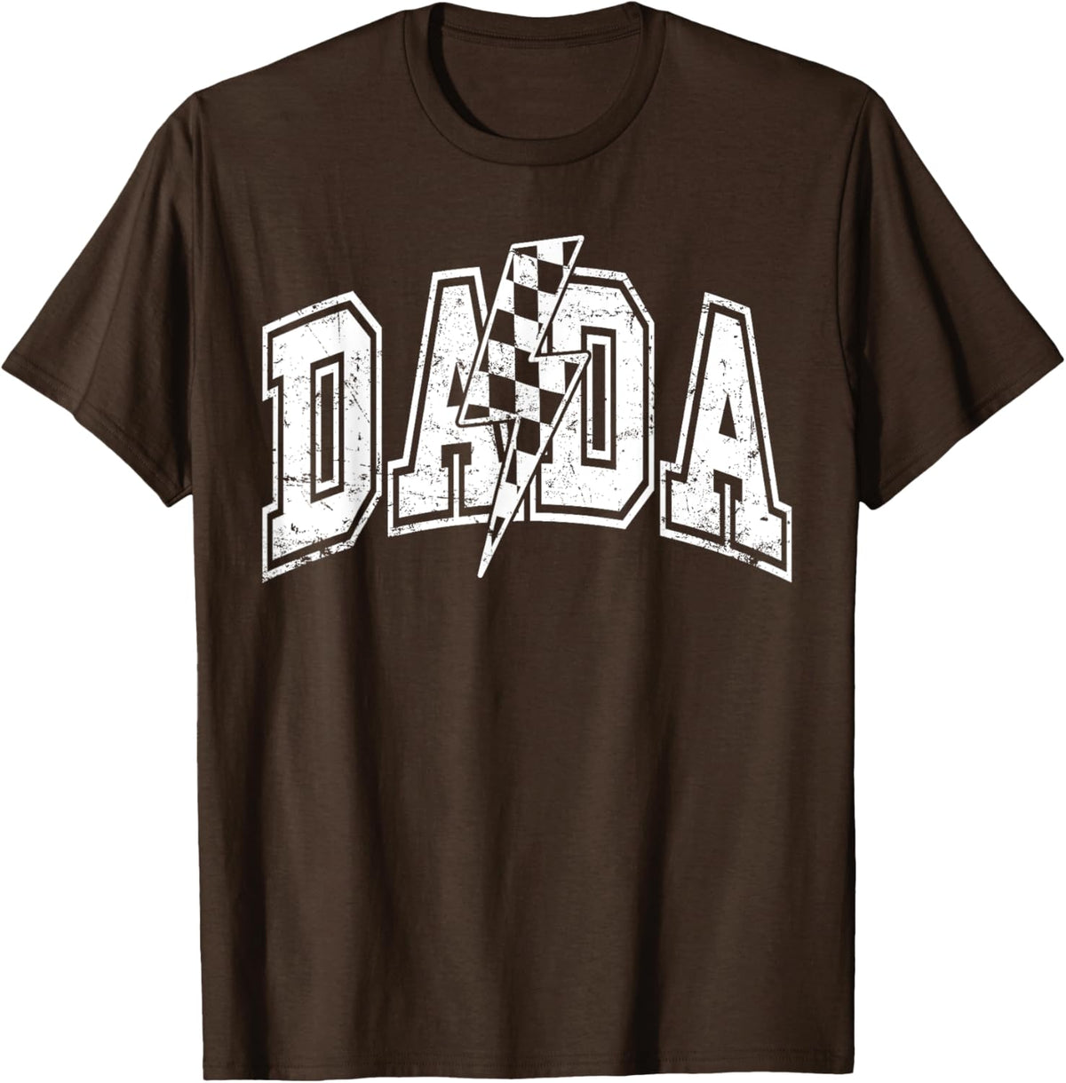 Dada Lightning Bolt Checkered Varsity Dad Men Father&#39;s Day