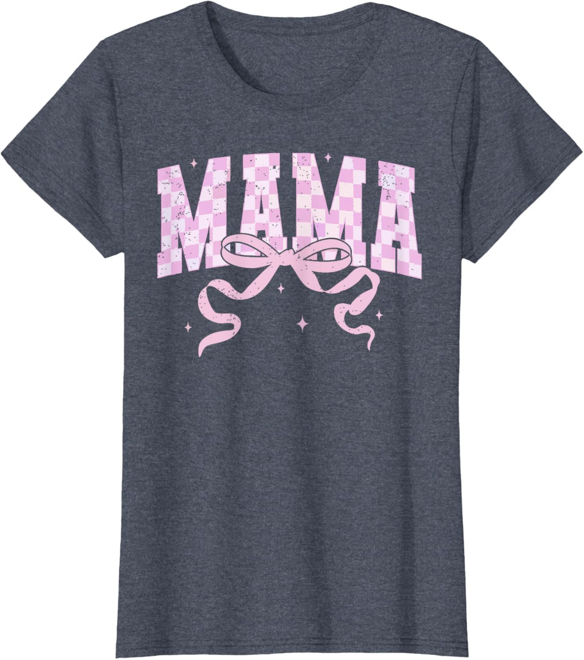 Retro Checkered Mama Coquette Mother&#39;s Day Pink Bow