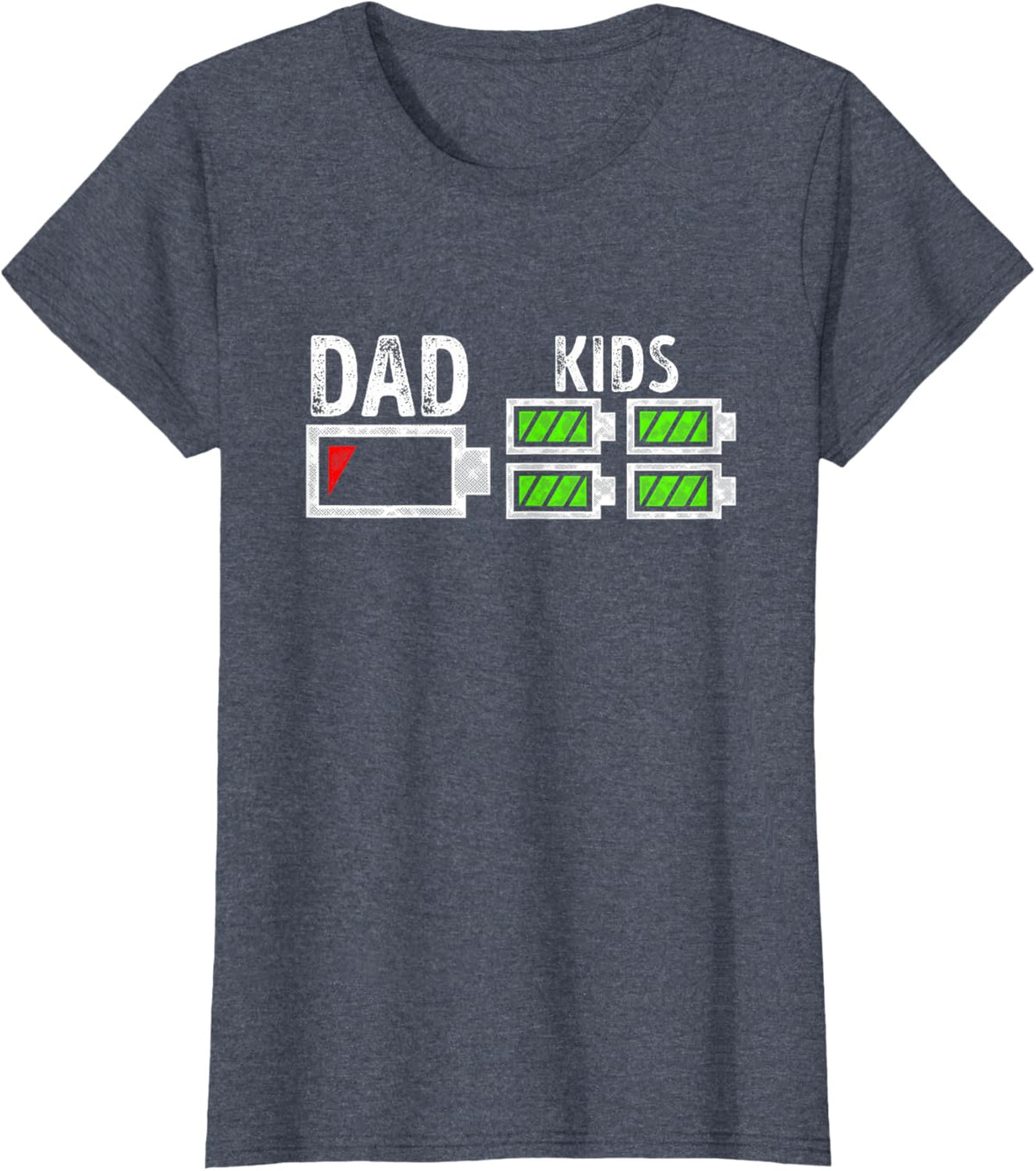 Dad of Four Low Battery Funny Father of 4 Kids Dad