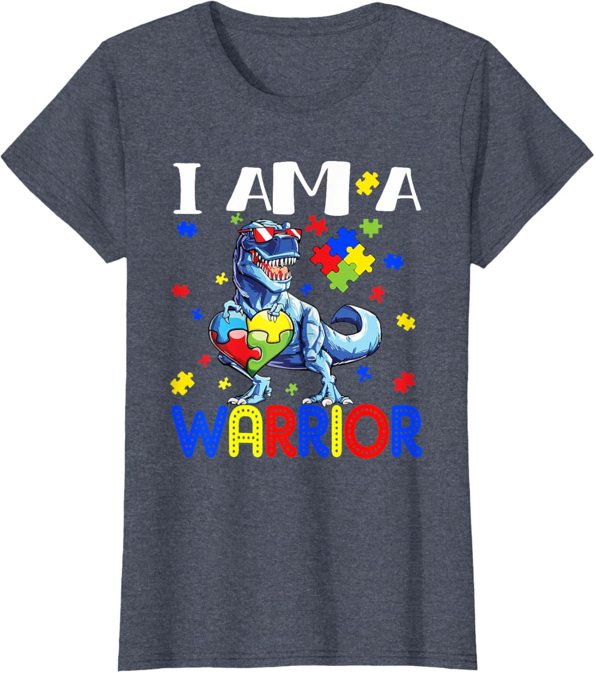 I Am A Warrior Autism Boys Family Dinosaur Autism Awareness
