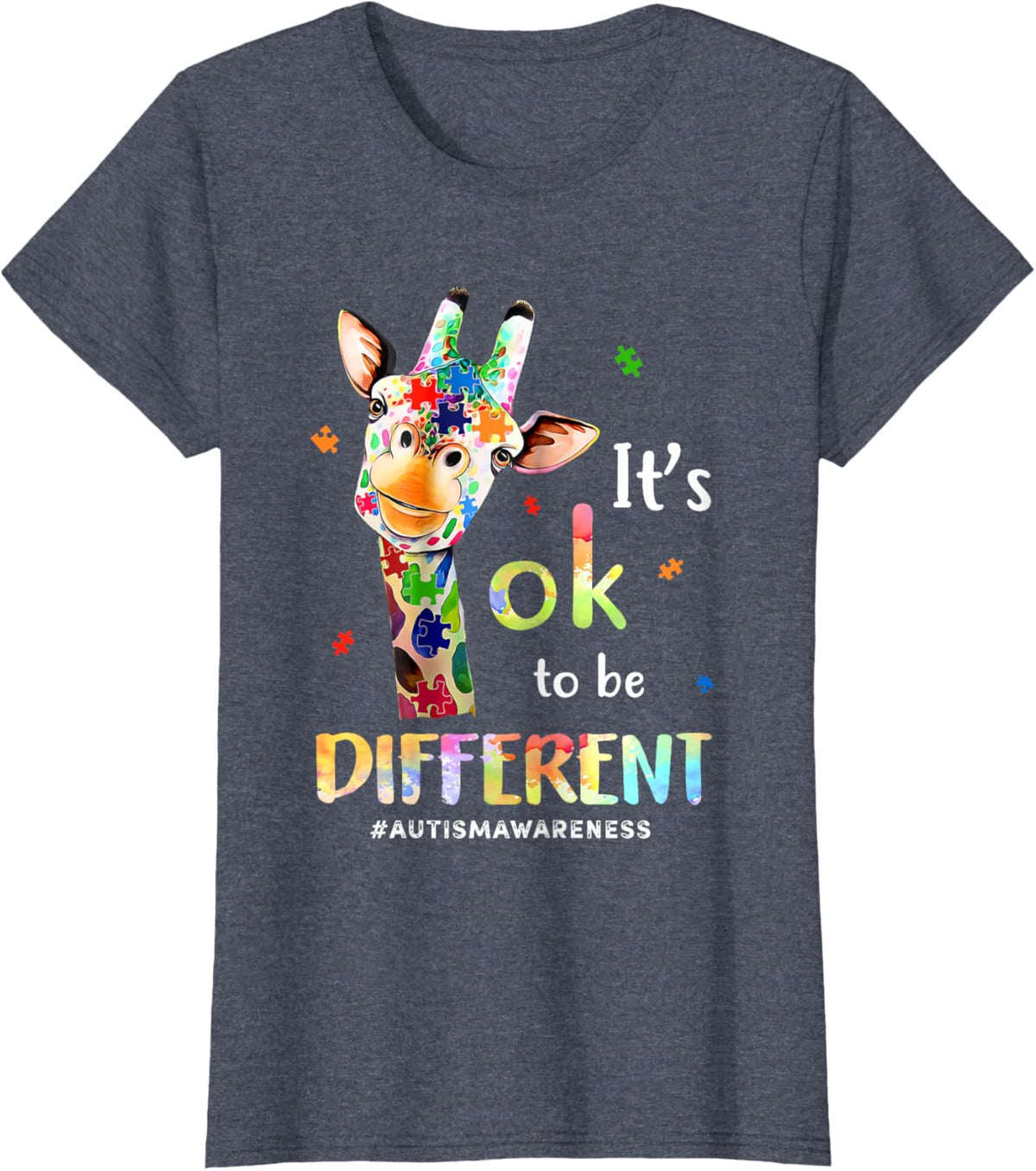 Its Ok To Be Different Autism Awareness Giraffe