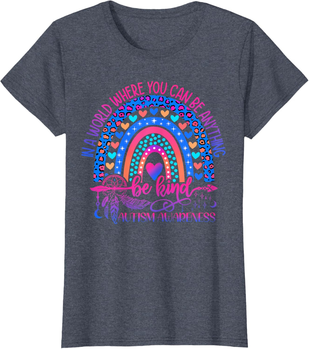 Autism Awareness Be Kind Leopard Rainbow Choose Kindness