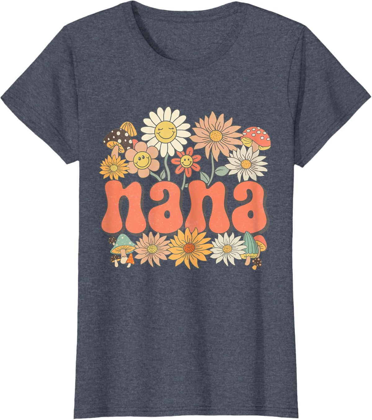 Groovy Nana Floral Hippie Retro Daisy Flower Mother&#39;s Day