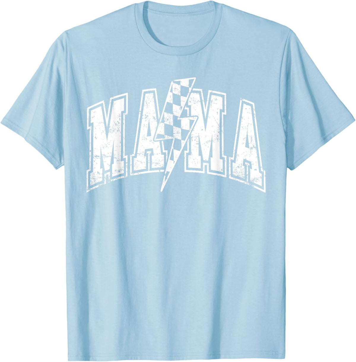 Mama Lightning Bolt Checkered Varsity Mom Women Mother&#39;s Day Mother Shirt