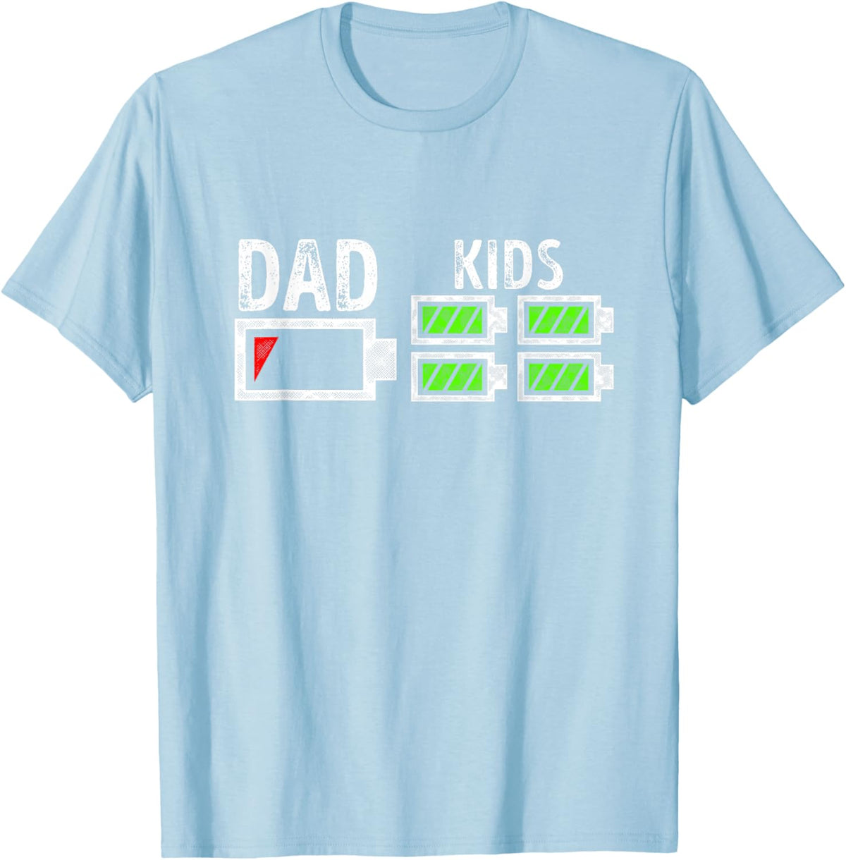 Dad of Four Low Battery Funny Father of 4 Kids Dad