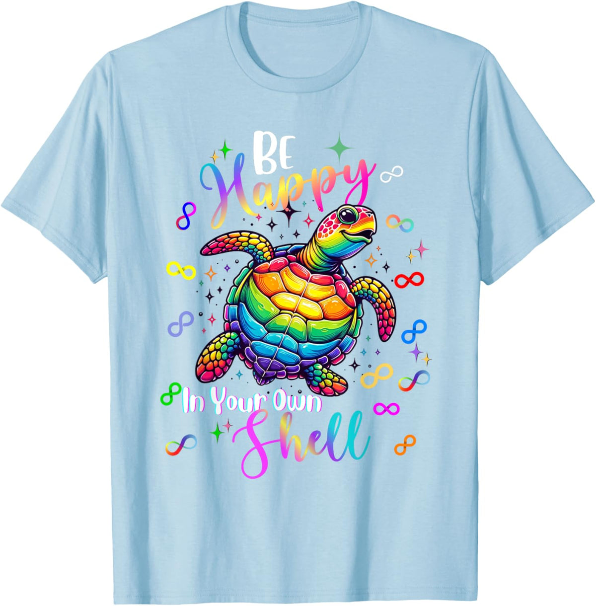 Rainbow Turtle Be Happy In Your Own Shell Autism Awareness