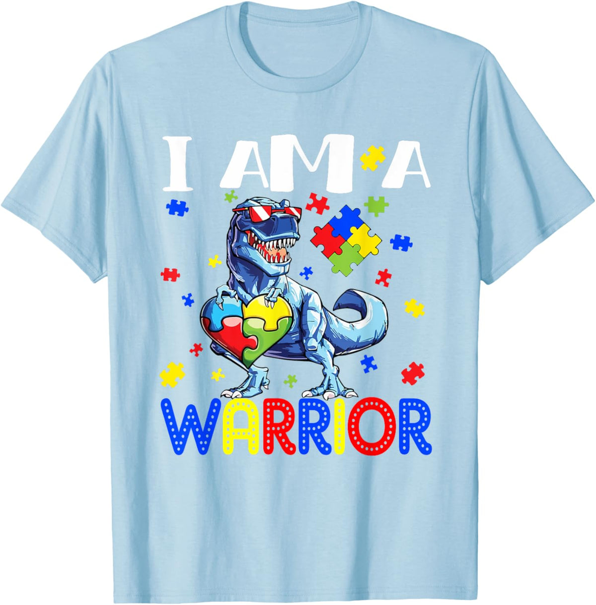 I Am A Warrior Autism Boys Family Dinosaur Autism Awareness