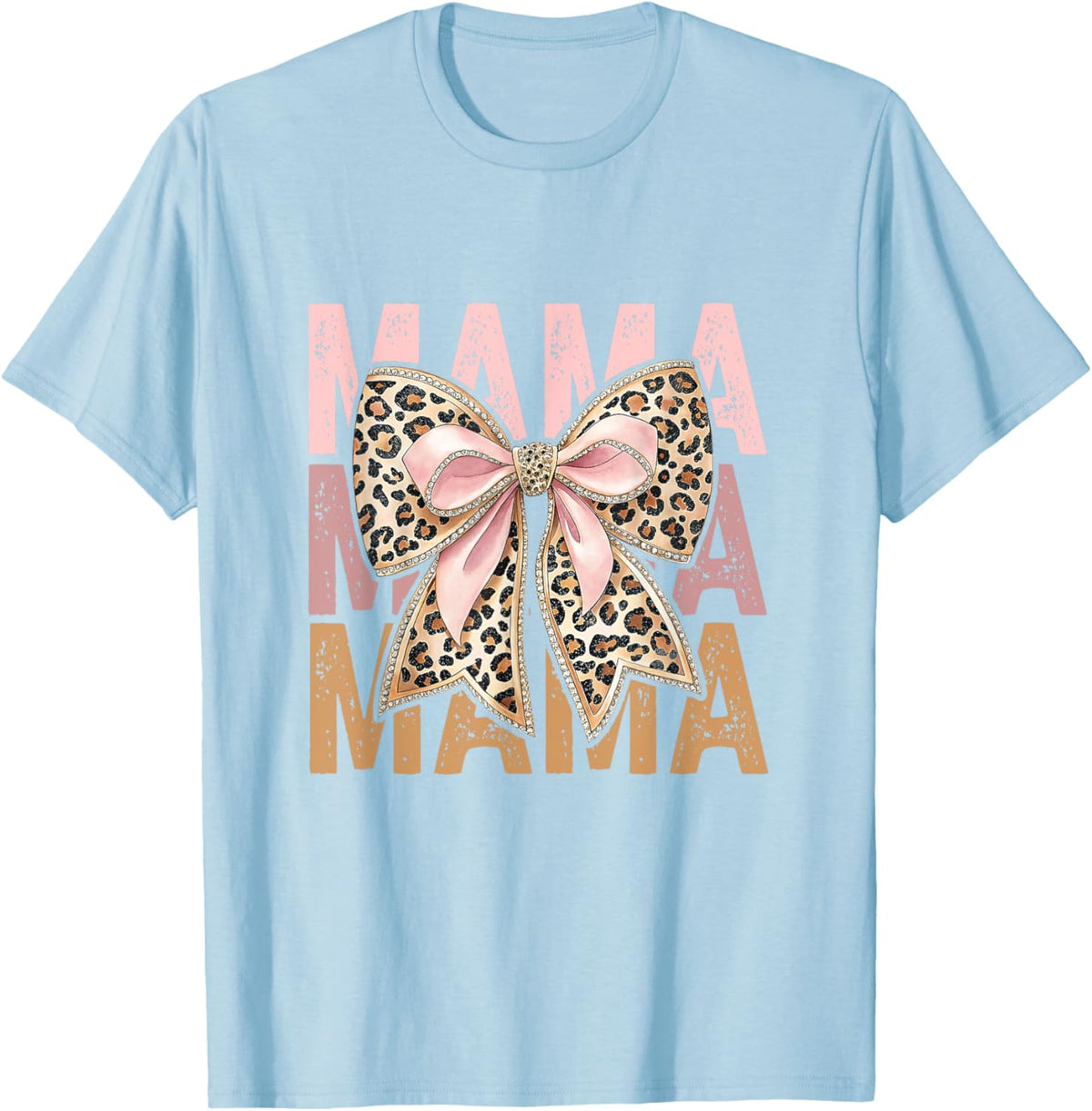 Retro Leopard Mama,Cute Mom Retro Coquette Bow Mother&#39;s Day