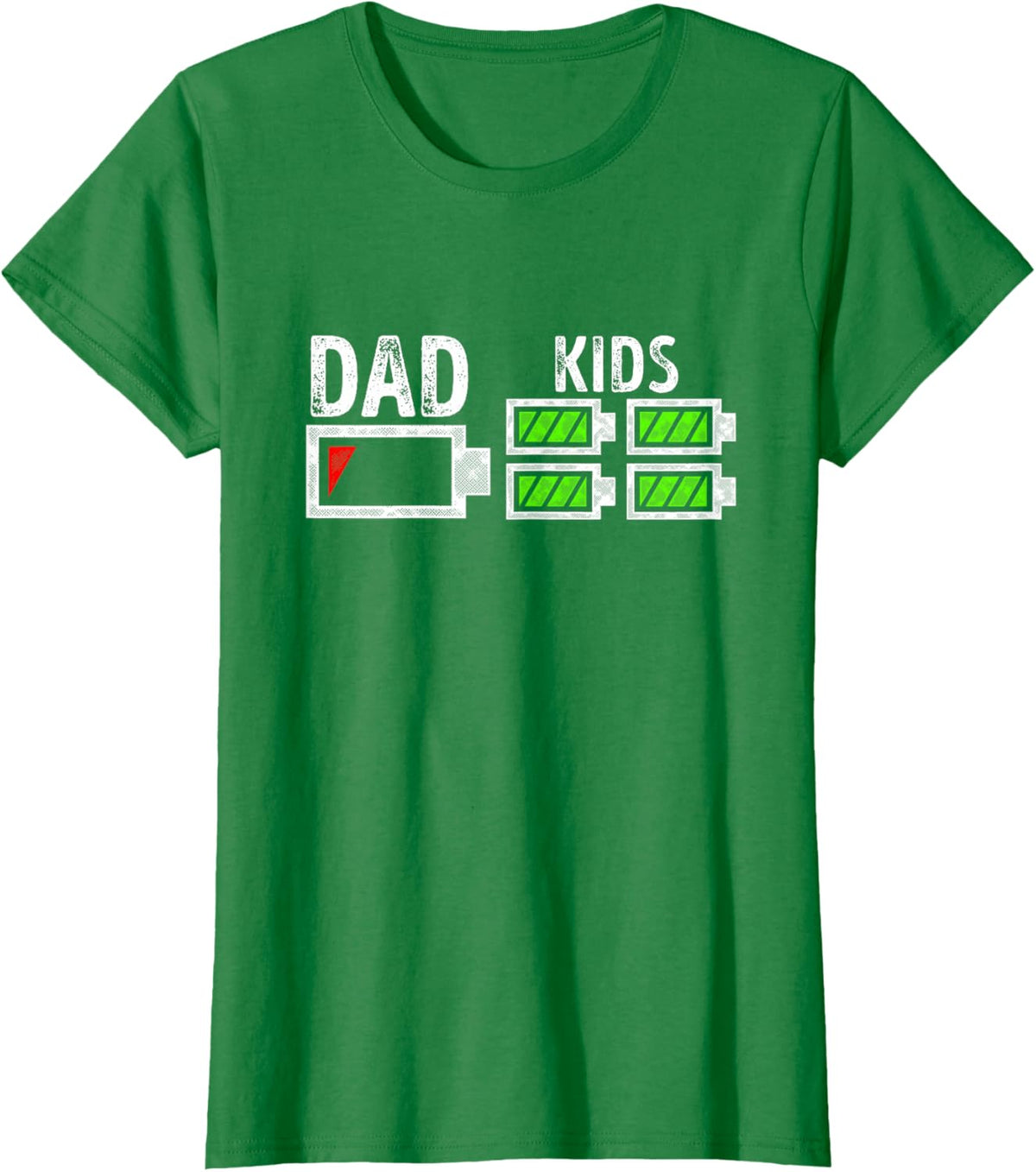 Dad of Four Low Battery Funny Father of 4 Kids Dad