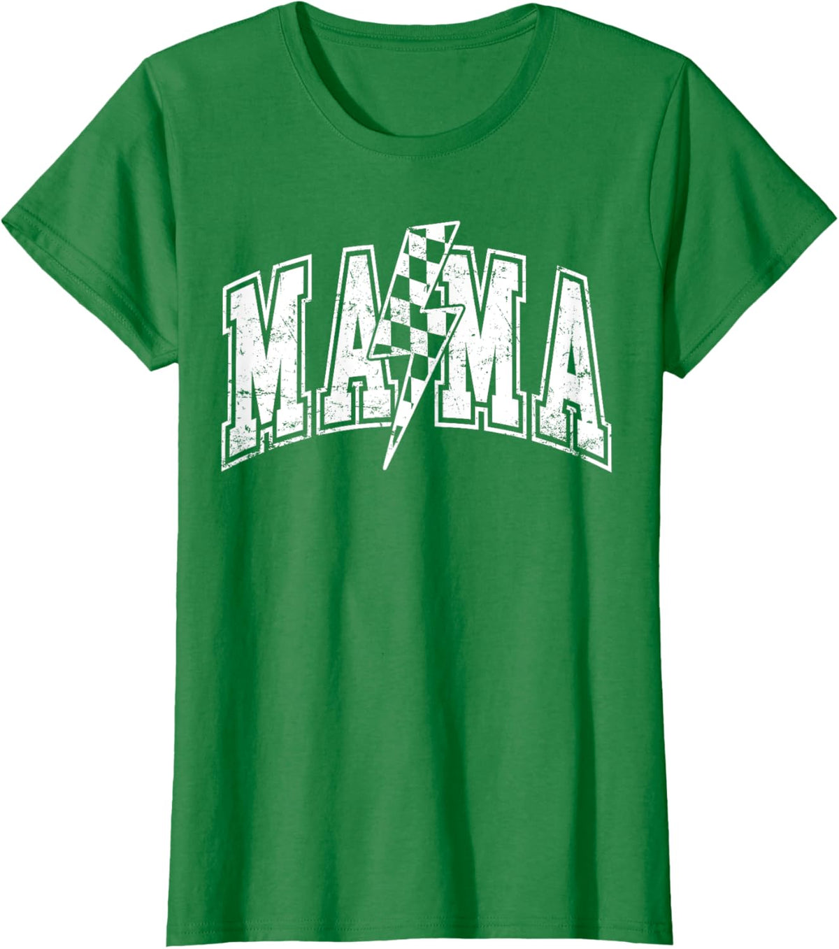 Mama Lightning Bolt Checkered Varsity Mom Women Mother&#39;s Day Mother Shirt