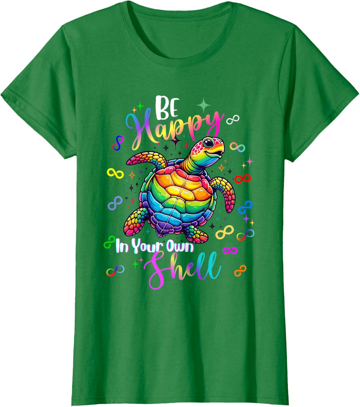 Rainbow Turtle Be Happy In Your Own Shell Autism Awareness