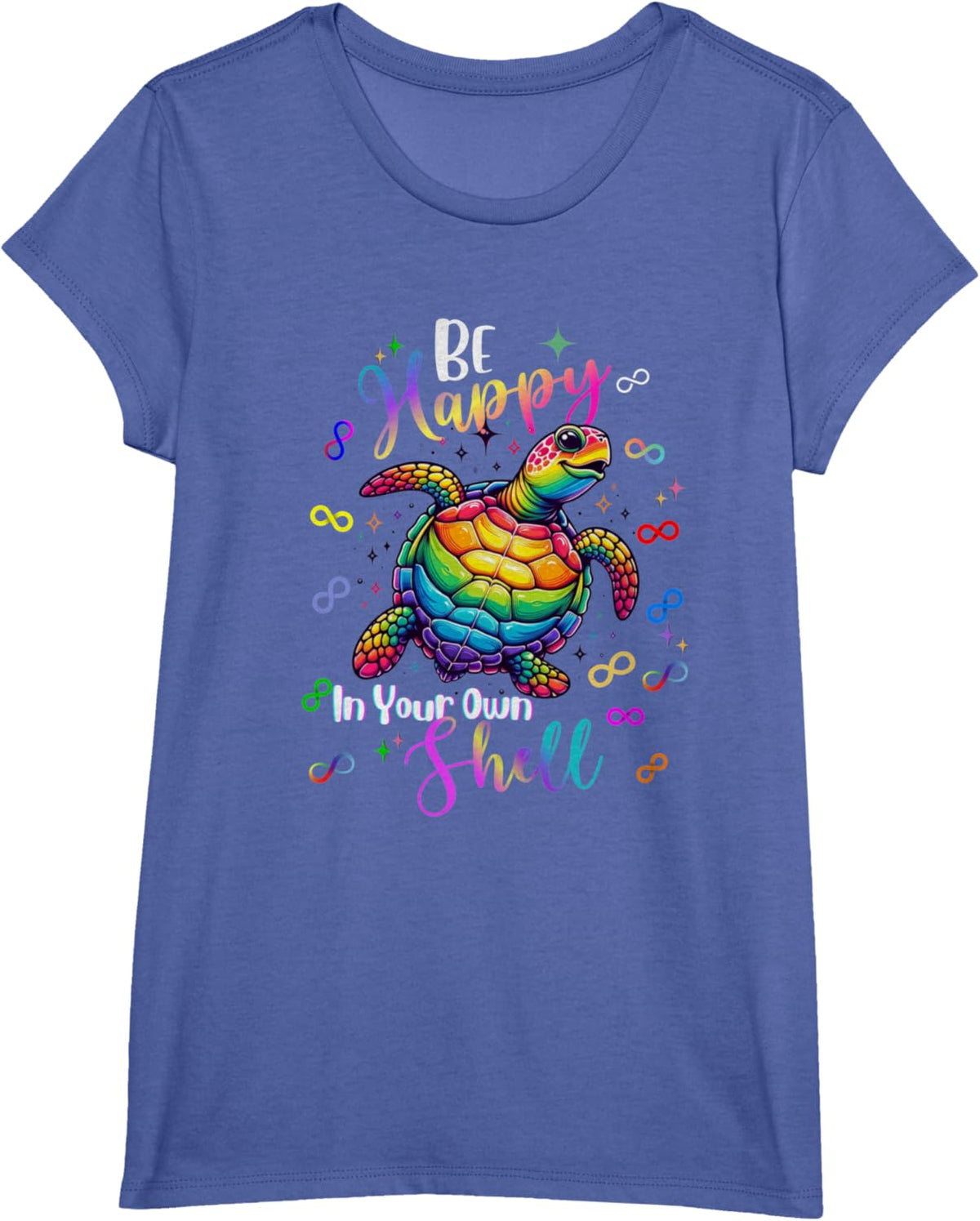 Rainbow Turtle Be Happy In Your Own Shell Autism Awareness