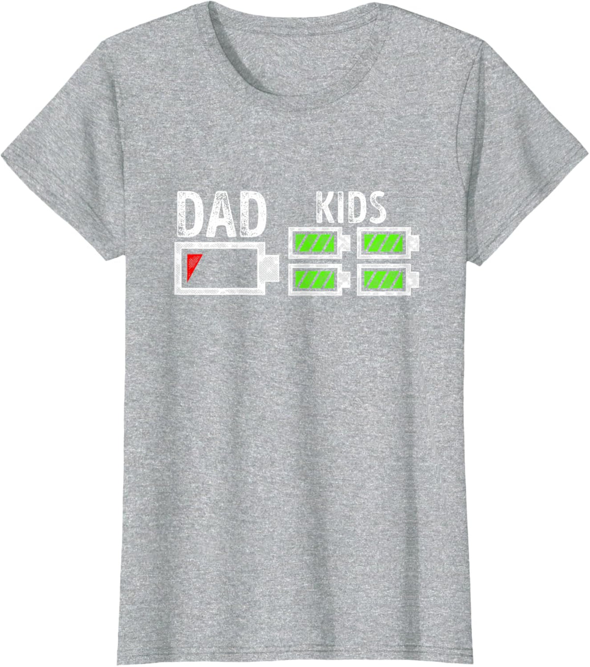 Dad of Four Low Battery Funny Father of 4 Kids Dad
