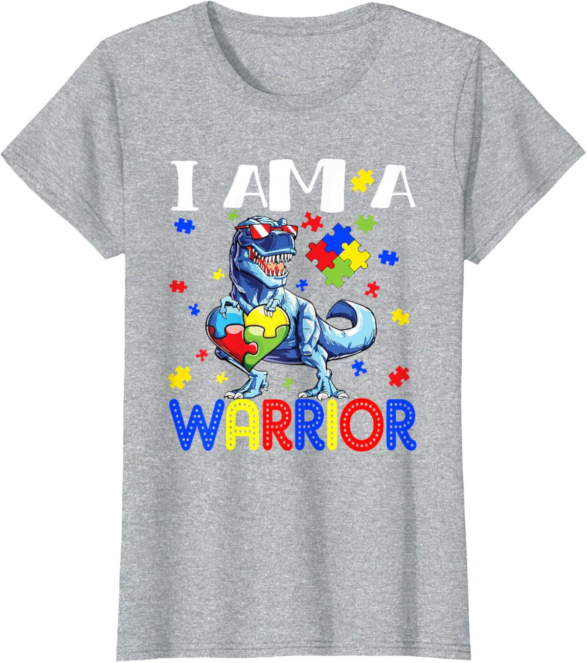 I Am A Warrior Autism Boys Family Dinosaur Autism Awareness