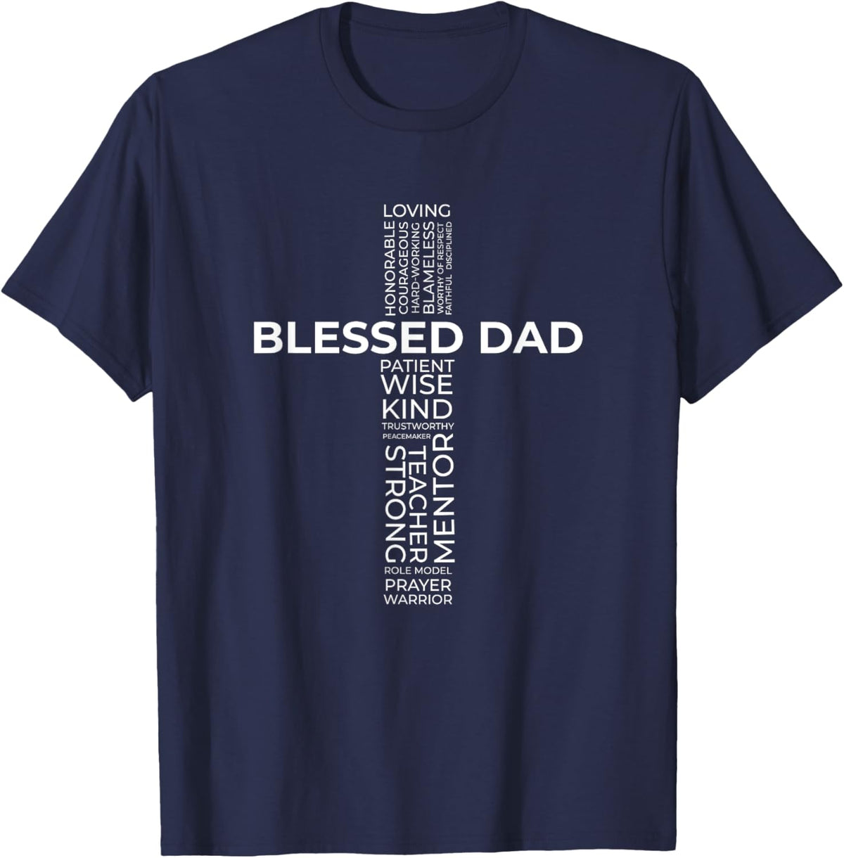 Christian Blessed Dad Cross Father&#39;s Day Shirt