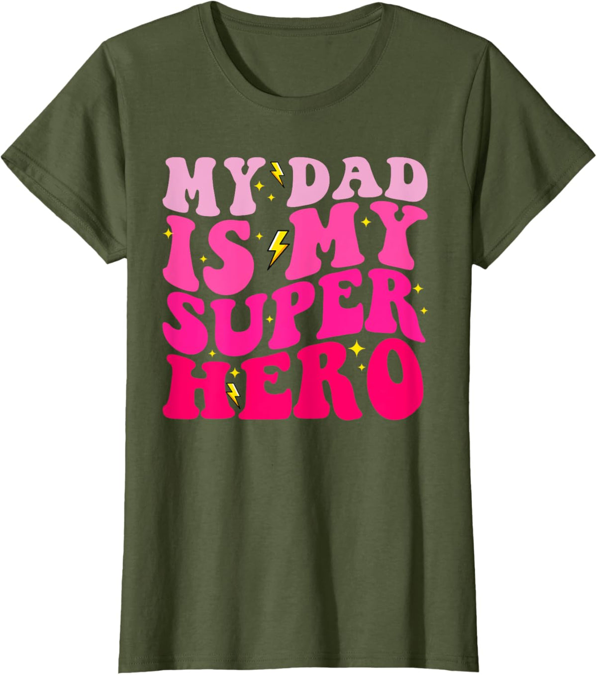 Daughter Father&#39;s Day Shirt My Dad Is My Superhero Girls