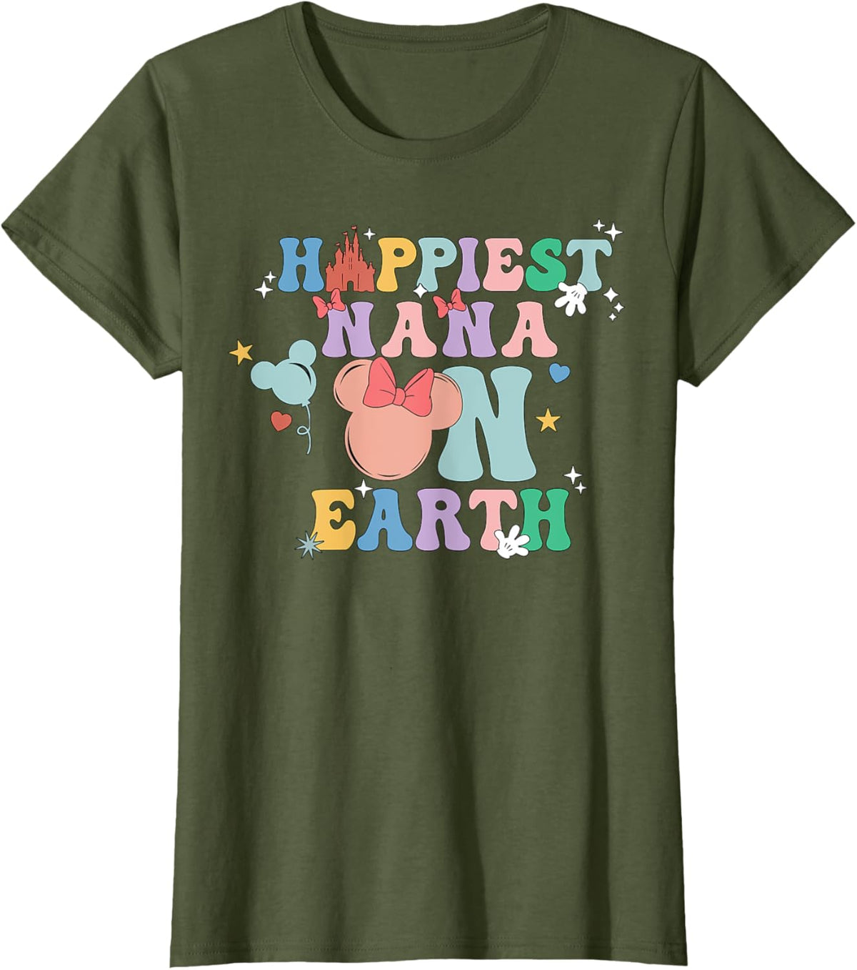 Happiest Nana On Earth Groovy Mom Mother&#39;s Day Mother Shirt