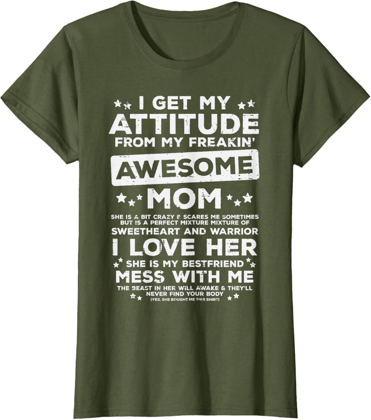Got My Attitude From Awesome Mom Mothers Day Daughter Son Mother Shirt