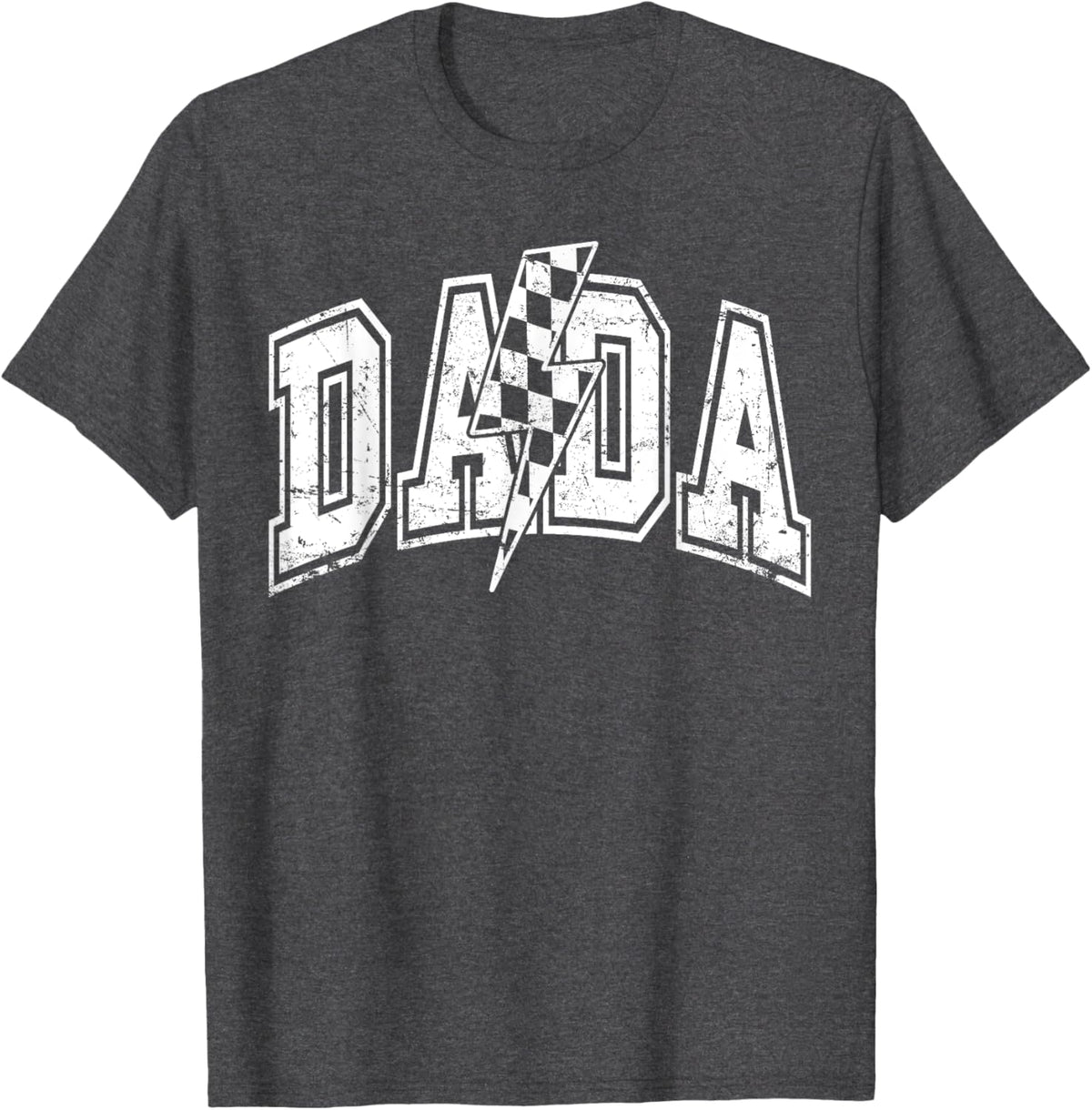 Dada Lightning Bolt Checkered Varsity Dad Men Father&#39;s Day