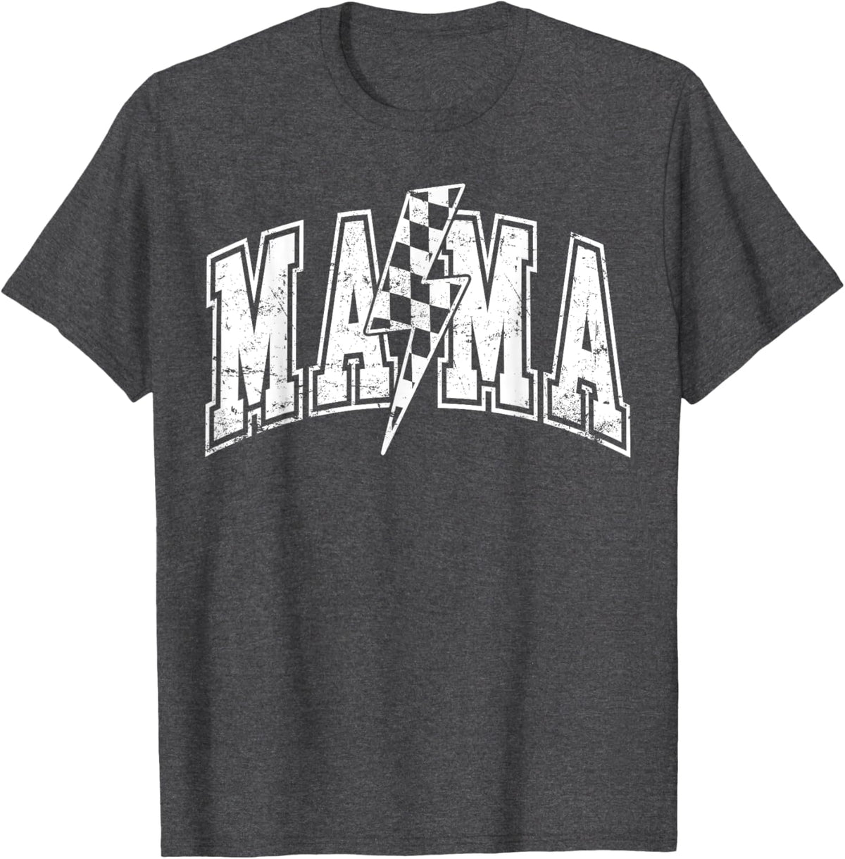 Mama Lightning Bolt Checkered Varsity Mom Women Mother&#39;s Day Mother Shirt