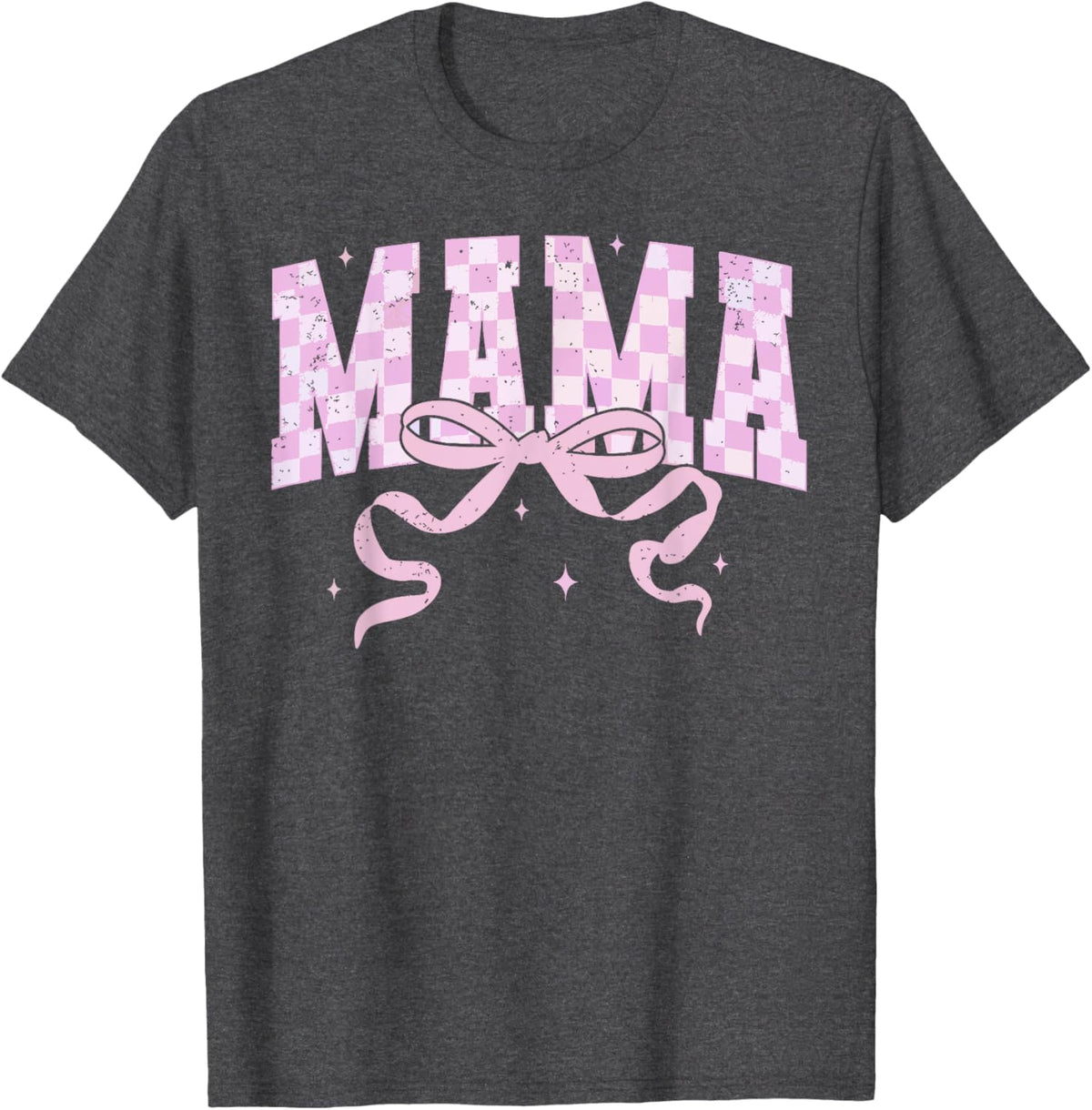 Retro Checkered Mama Coquette Mother&#39;s Day Pink Bow