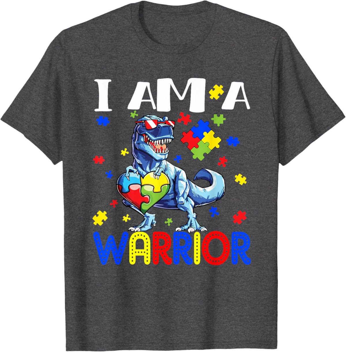 I Am A Warrior Autism Boys Family Dinosaur Autism Awareness