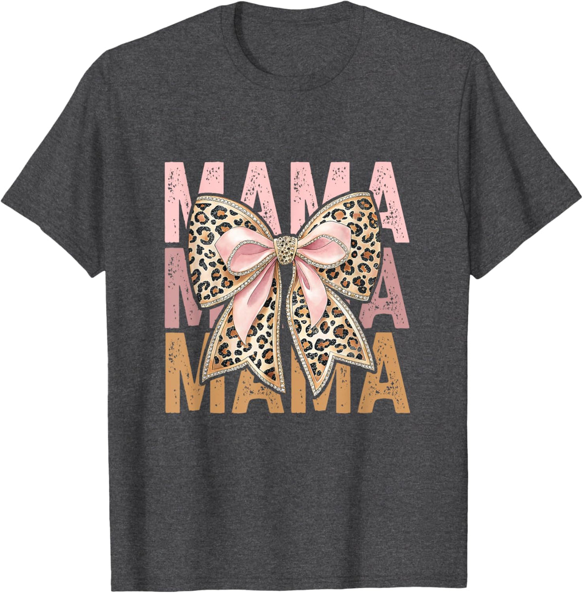 Retro Leopard Mama,Cute Mom Retro Coquette Bow Mother&#39;s Day