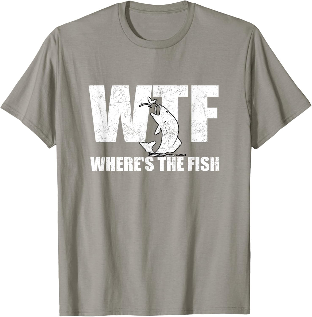 WTF Where&#39;s The Fish Men&#39;s Funny Fishing Gifts Fathers Day