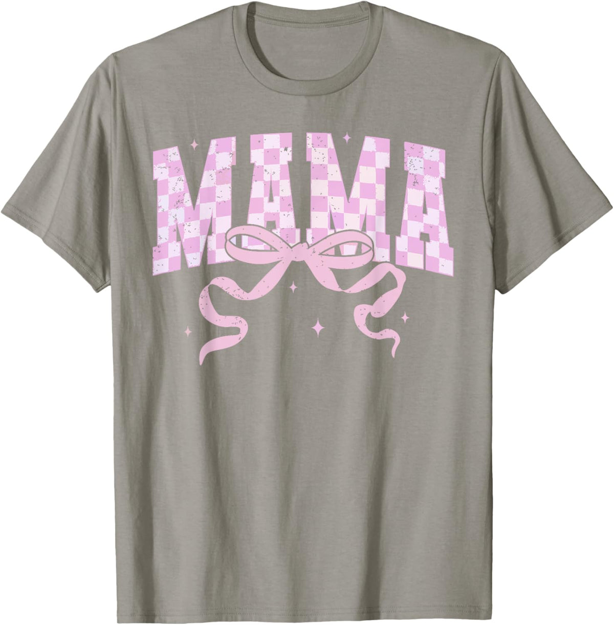 Retro Checkered Mama Coquette Mother&#39;s Day Pink Bow