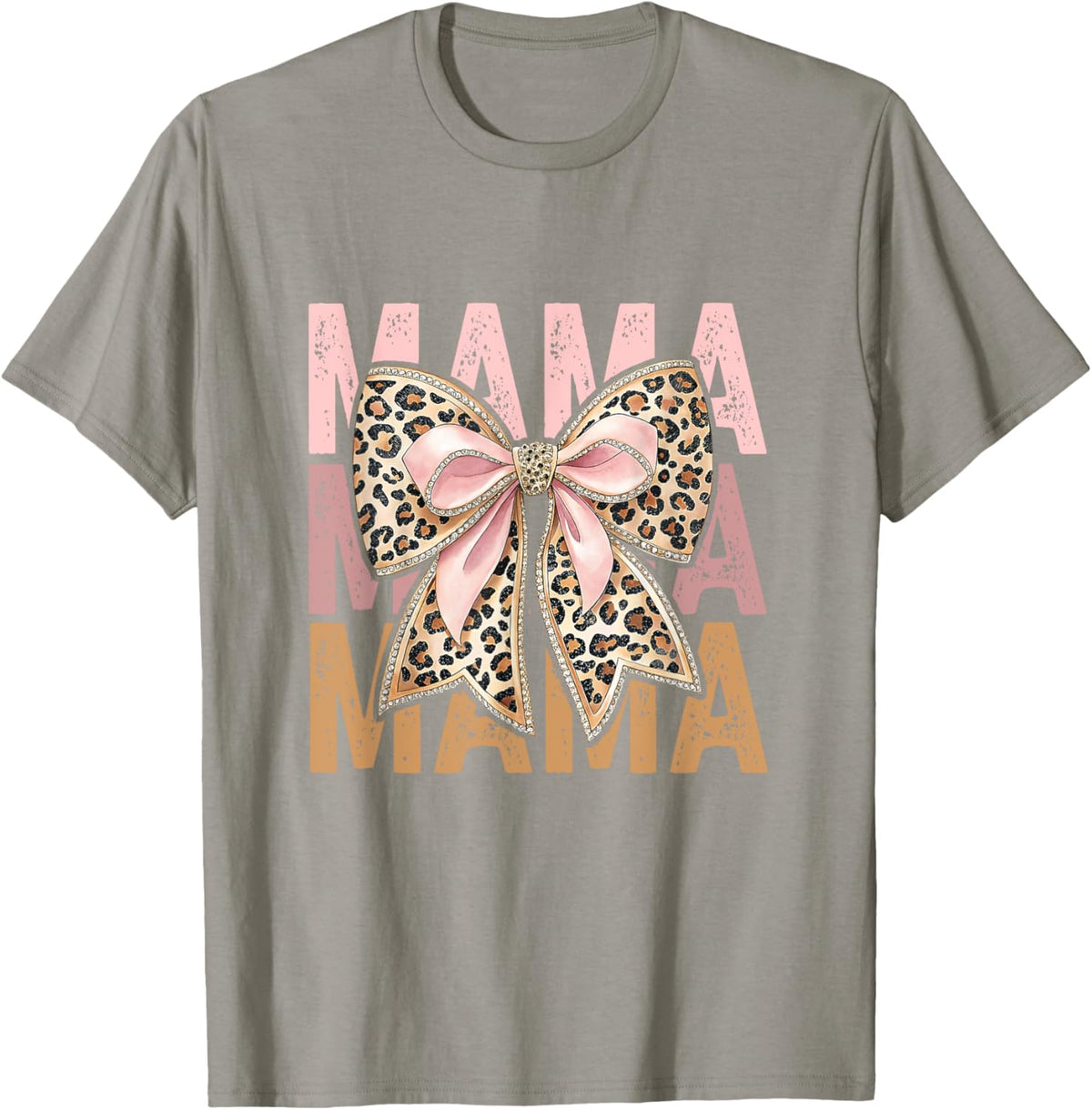 Retro Leopard Mama,Cute Mom Retro Coquette Bow Mother&#39;s Day