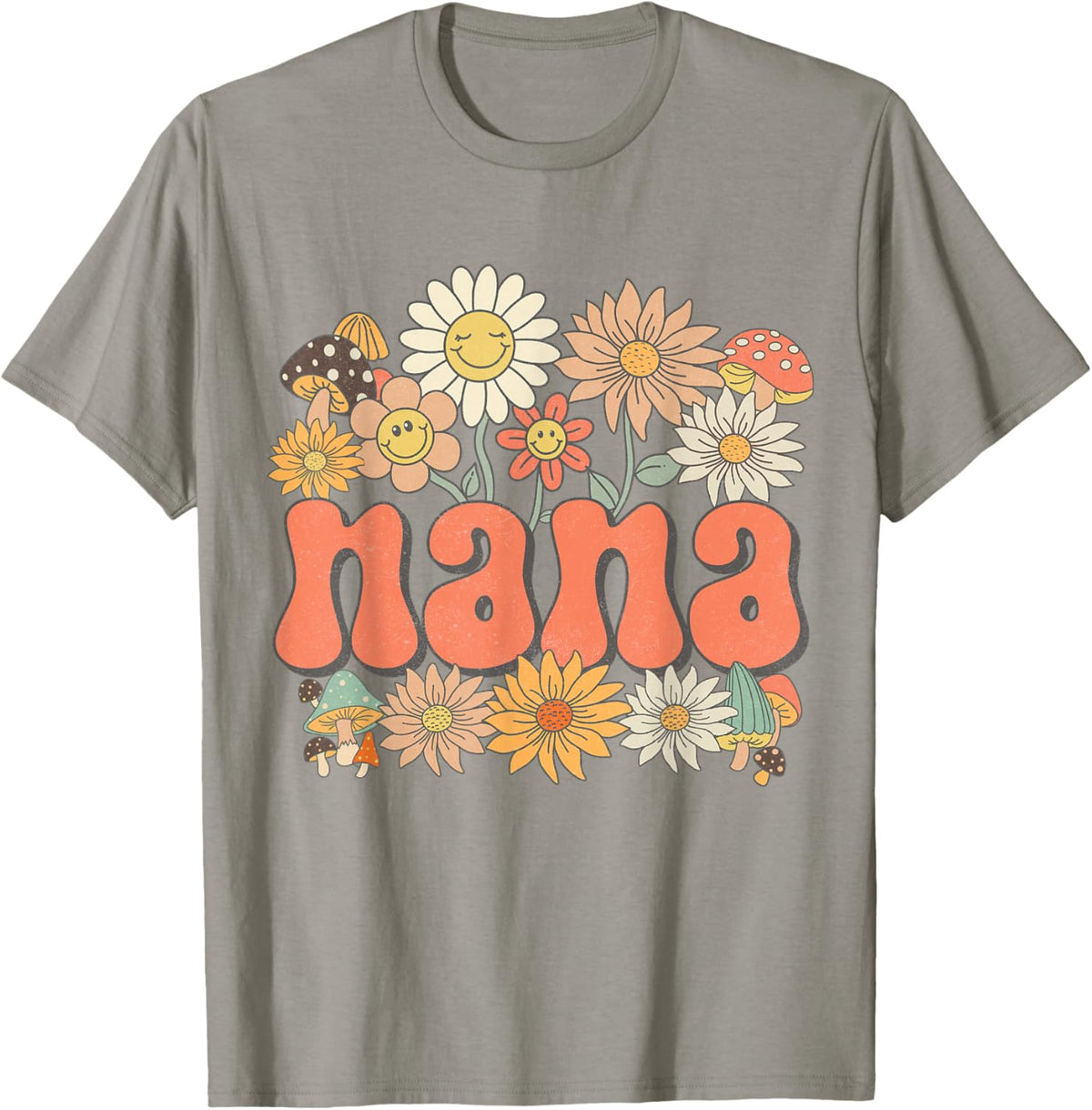 Groovy Nana Floral Hippie Retro Daisy Flower Mother&#39;s Day