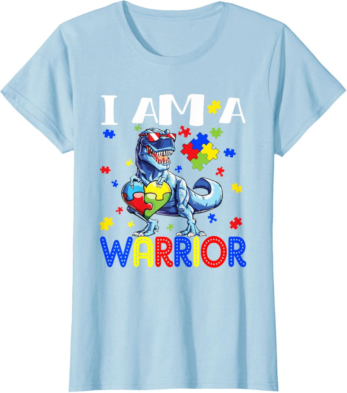 I Am A Warrior Autism Boys Family Dinosaur Autism Awareness