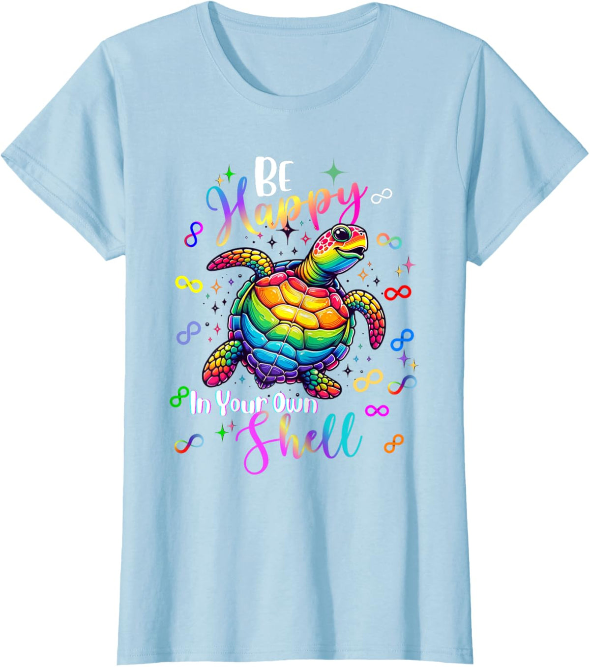 Rainbow Turtle Be Happy In Your Own Shell Autism Awareness