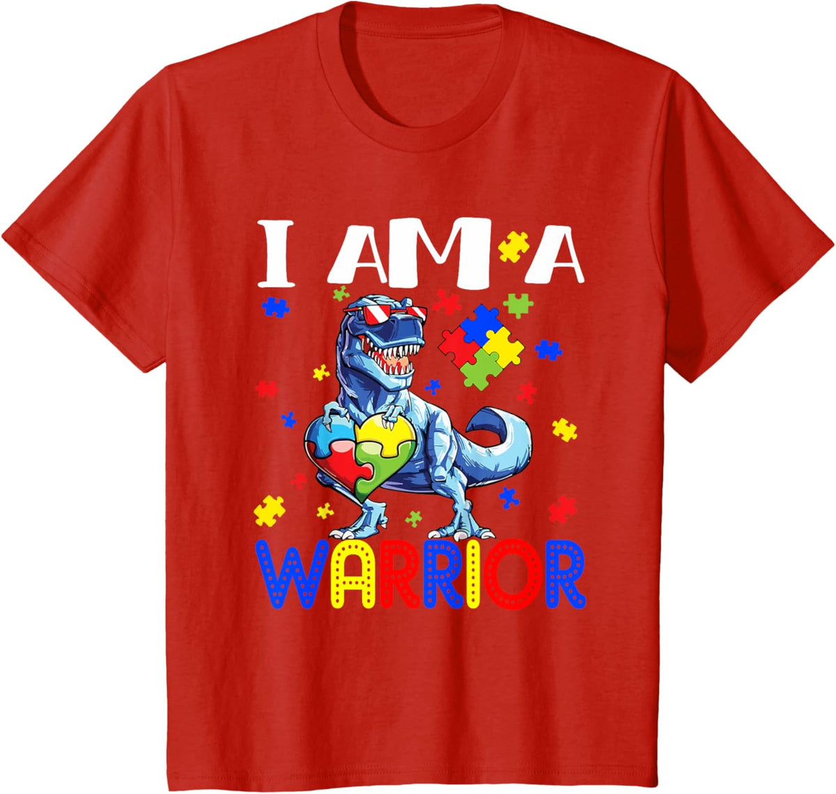 I Am A Warrior Autism Boys Family Dinosaur Autism Awareness
