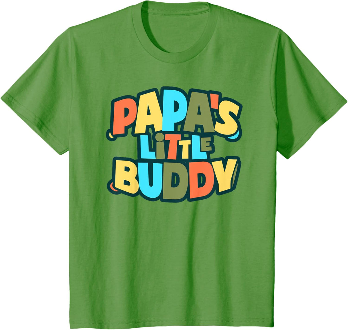 Kids Papa&#39;s Little Buddy Shirt Cute Toddlers Fathers Day Outfit