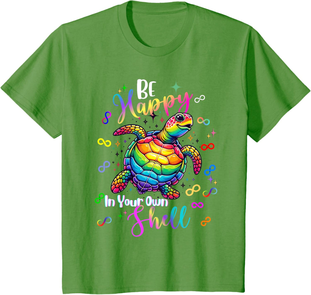 Rainbow Turtle Be Happy In Your Own Shell Autism Awareness