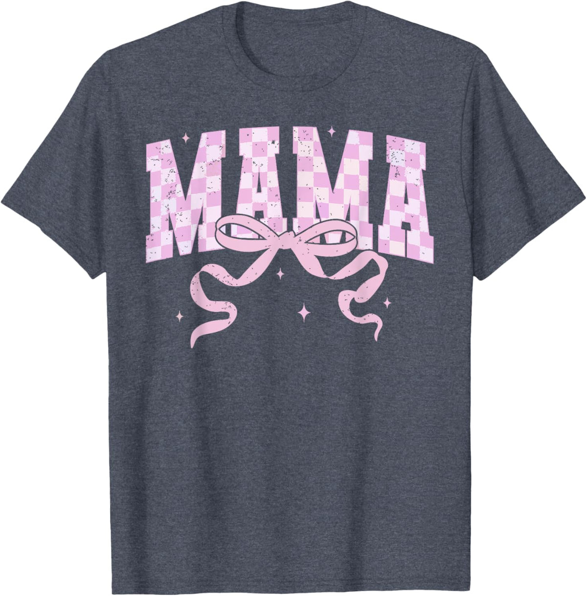 Retro Checkered Mama Coquette Mother&#39;s Day Pink Bow