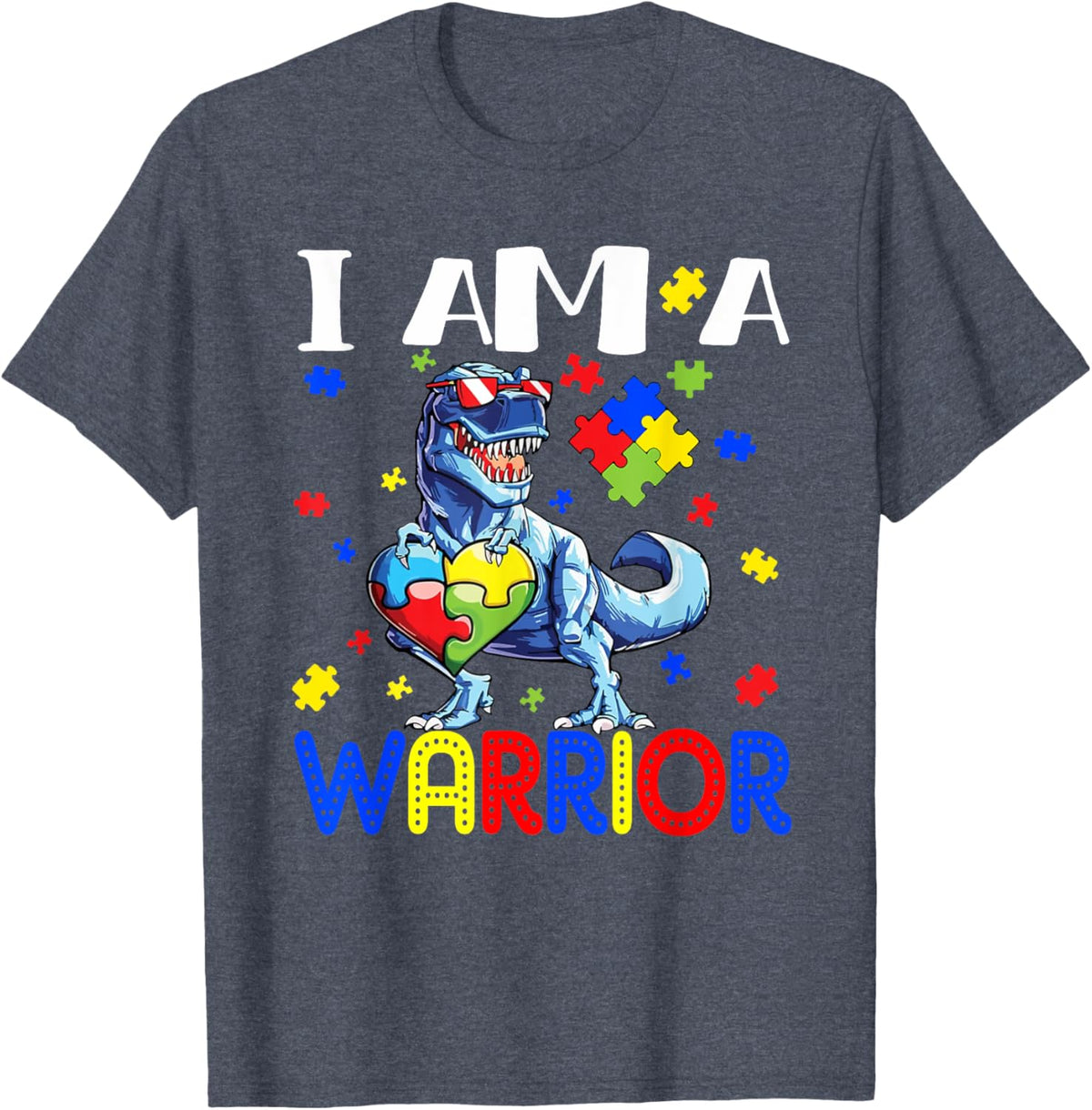 I Am A Warrior Autism Boys Family Dinosaur Autism Awareness