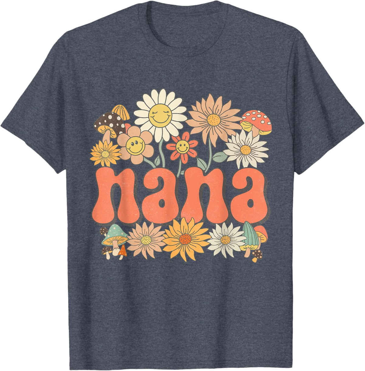 Groovy Nana Floral Hippie Retro Daisy Flower Mother&#39;s Day