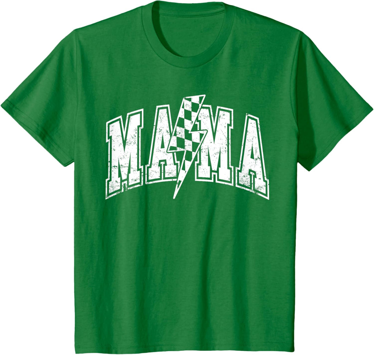 Mama Lightning Bolt Checkered Varsity Mom Women Mother&#39;s Day Mother Shirt