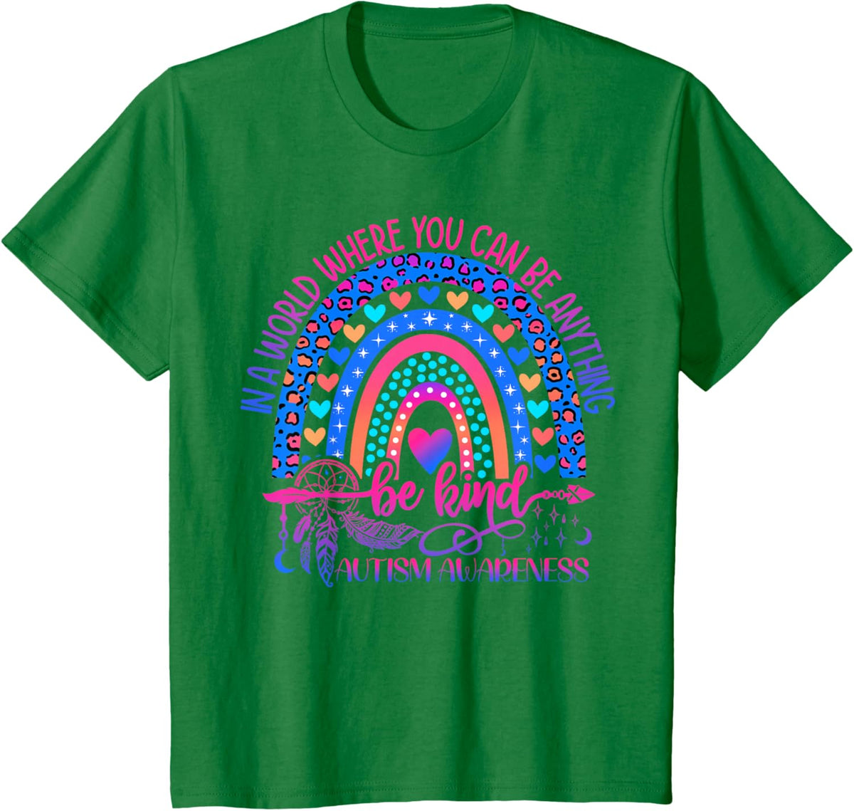 Autism Awareness Be Kind Leopard Rainbow Choose Kindness